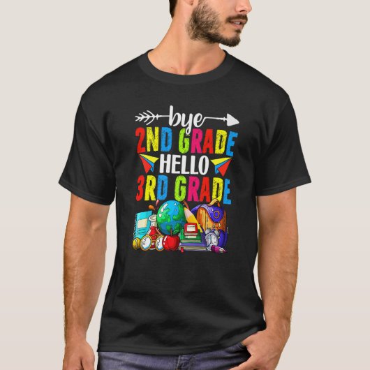 Dag 2e graad Hallo 3e graad terug naar school T-shirt (Voorkant)
