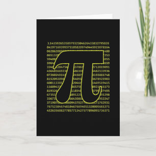 Dag 3.14 voor zwarte en gele Happy Pi Kaart