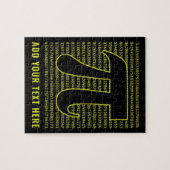 Dag 3.14 voor zwarte en gele Happy Pi Legpuzzel (Horizontaal)