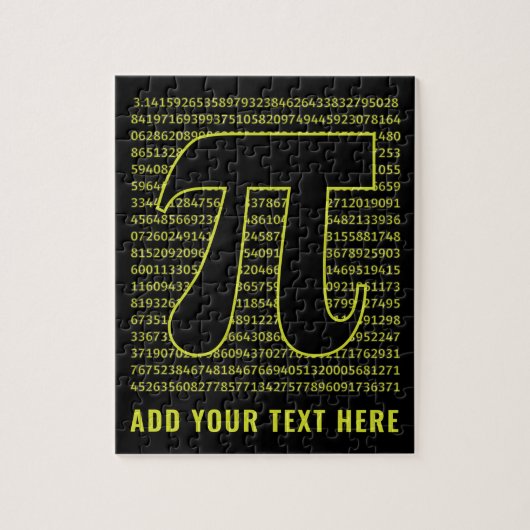 Dag 3.14 voor zwarte en gele Happy Pi Legpuzzel (Verticaal)