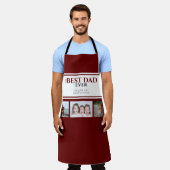 Dag 3 Foto Collage van beste pap Ever Red Father Schort (Gedragen)
