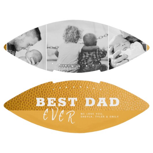 Dag 3 Foto Collage van beste vader Leather Vader American Football (Panelen)