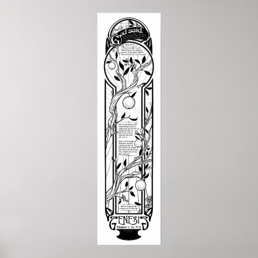 Dag 3 van de schepping poster (Voorkant)