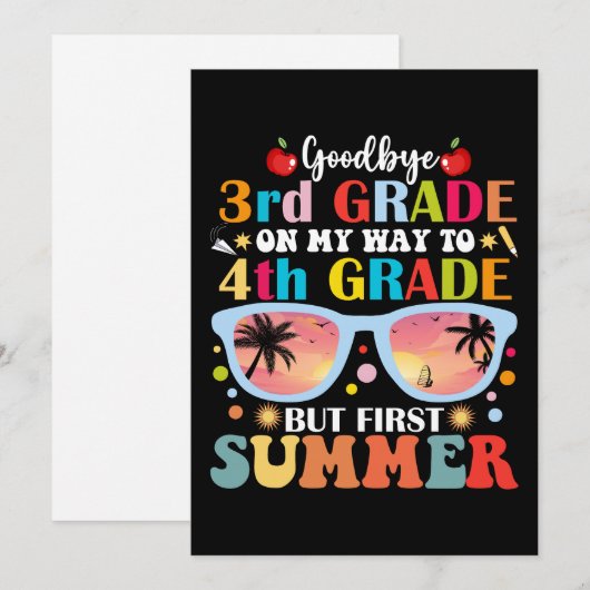 Dag 3e klas, Hallo 4e klas, maar eerst de zomer Kaart (Voorkant / Achterkant)