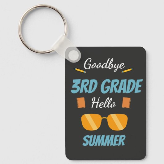 Dag 3e klas, hallo zomer afstudeer school sleutelhanger (Voorkant)