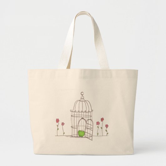 Dag 43 - Niet in kooien Grote Tote Bag (Voorkant)