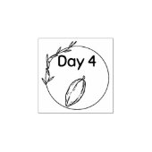 Dag 4 cacaobeuk rubberstempel (Afrduk)