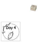 Dag 4 cacaobeuk rubberstempel (Gestempeld)