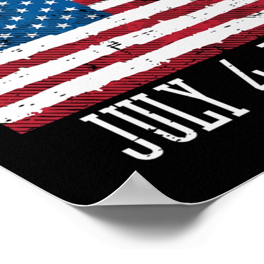 Dag 4 juli 1776 4 juli Amerika Mannen Vrouwen Kind Poster (Hoek)