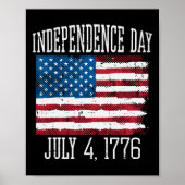 Dag 4 juli 1776 4 juli Amerika Mannen Vrouwen Kind Poster (Voorkant)