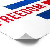 Dag 4 juli Amerikaanse vlag Amerika Laat Vrijheid Poster (Hoek)