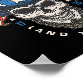 Dag 4 juli Amerikaanse vlag Amerika Liberty Skull Poster (Hoek)