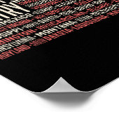 Dag 4 juli Amerikaanse vlag Amerika State kaart Na Poster (Hoek)