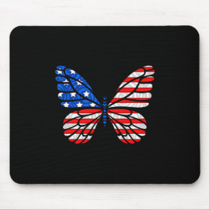 Dag 4 juli Amerikaanse vlag Amerikaanse vlinder Muismat