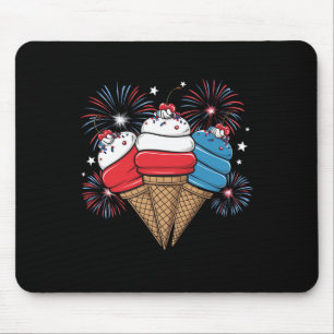 Dag 4 van juli IJs Vrouwen Mannen Kinder Muismat