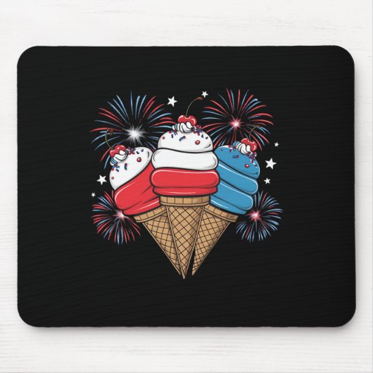 Dag 4 van juli IJs Vrouwen Mannen Kinder Muismat (Voorkant)