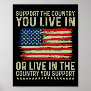 Dag 4 van juli steun het land waar je woont poster