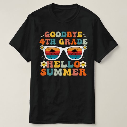 Dag 4de graad Hallo Summer Groovy 4de graad T-shirt (Design voorkant)