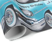 Dag, 55 Chevy Belaire, cadeauomslag. Cadeaupapier (Rol Hoek)