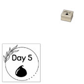 Dag 5 cacaobeuk rubberstempel (Gestempeld)