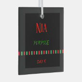 Dag 5 Nia Principle Kwanzaa Glas Ornament (Voorkant Rechts)