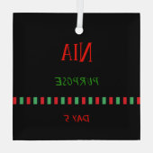 Dag 5 Nia Principle Kwanzaa Glas Ornament (Achterkant)