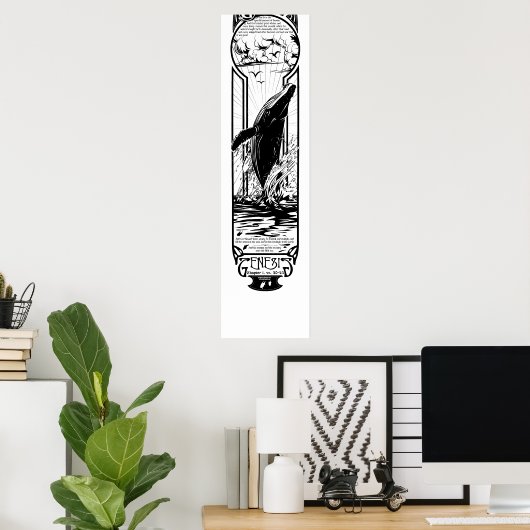 Dag 5 van het poster van de schepping (Thuiskantoor)