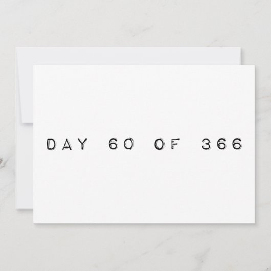dag 60 van 366 SCHRIKKELDAG Kaart (Voorkant)