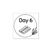 Dag 6, cacaodoos rubberstempel (Afrduk)