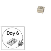 Dag 6, cacaodoos rubberstempel (Gestempeld)