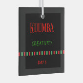 Dag 6 Kuumba Beginsel Kwanzaa Glas Ornament (Voorkant Rechts)