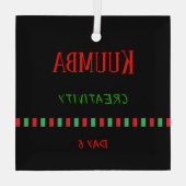 Dag 6 Kuumba Beginsel Kwanzaa Glas Ornament (Achterkant)