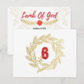 Dag 6. Namen van Jezus | Lamb van God | Advent Briefkaart (Voorkant / Achterkant)