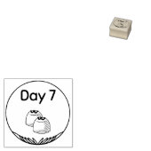 Dag 7 cacaodoos rubberstempel (Gestempeld)