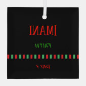 Dag 7 Imani Kwanzaa Glas Ornament (Achterkant)