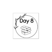 Dag 8, cacaodoos rubberstempel (Afrduk)