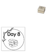 Dag 8, cacaodoos rubberstempel (Gestempeld)