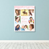 Dag 8 Foto's Roos Gold Pink Glitter Drip Canvas Afdruk (Insitu (Houten vloer))