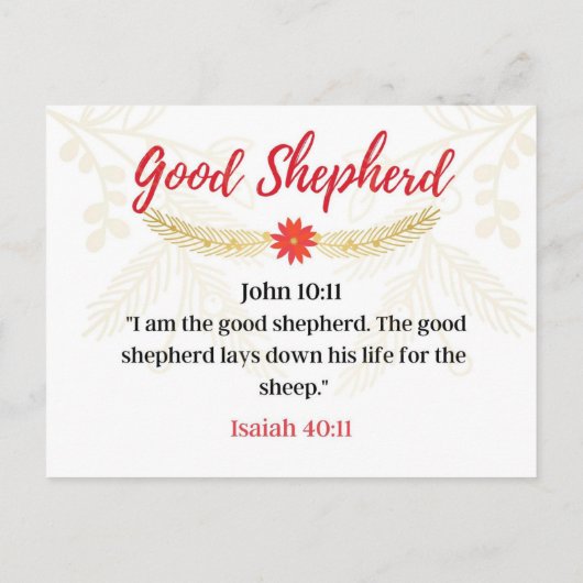 Dag 8. Namen van Jezus | Good Shepherd | Advent  Briefkaart (Achterkant)