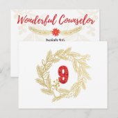 Dag 9. Namen van Jezus | Prachtige raadsman Advent Briefkaart (Voorkant / Achterkant)