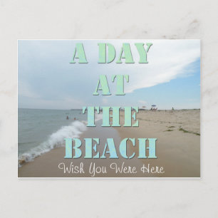 Dag aan het strand ansichtkaart Missen je Briefkaart