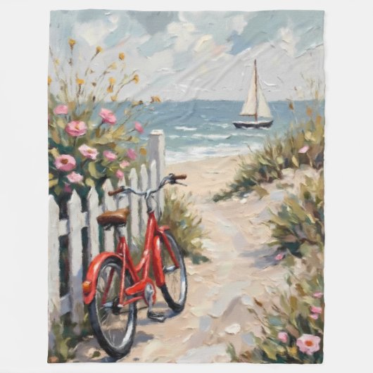 Dag aan het strand fleece deken (Voorkant)