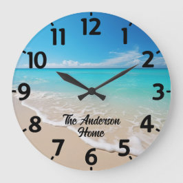 Dag aan het strand grote klok