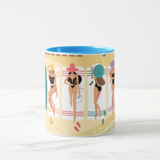 Dag aan het strand mok (Midden)