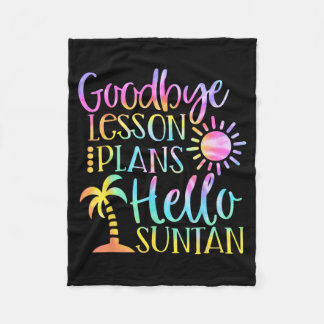 Dag Afscheid Lesplannen Hallo Zonnebrand Leraar Sc Fleece Deken