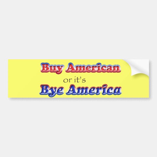 dag Amerika Bumpersticker (Voorkant)