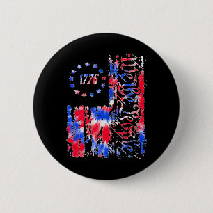 Dag Amerikaanse Vlag Patriottisch 1776 Wij De Tie Ronde Button 5,7 Cm