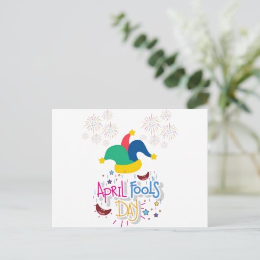 dag april briefkaart (Staand voorkant)