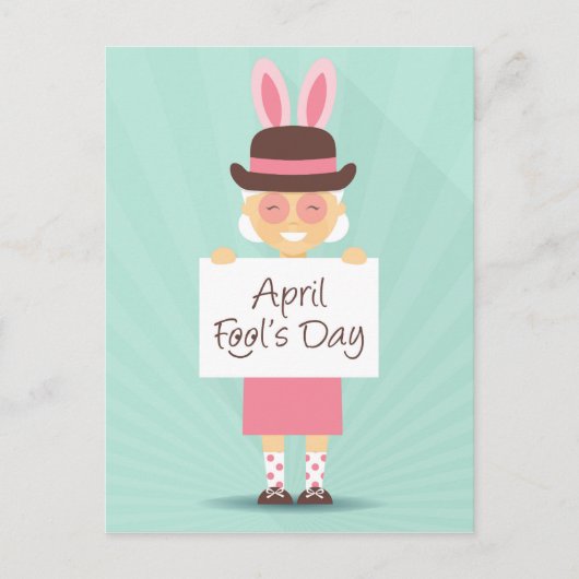 dag april briefkaart (Voorkant)