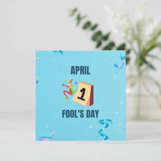 Dag april feestdagenkaart (Staand voorkant)